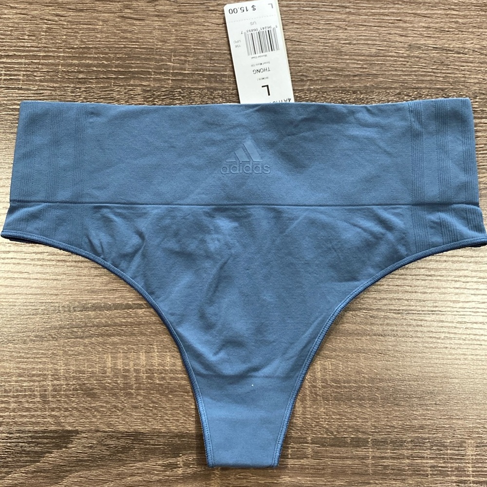 NWT - Adidas 720 Smart Micro Thong Panties - Wonder Steel - L & XL Available